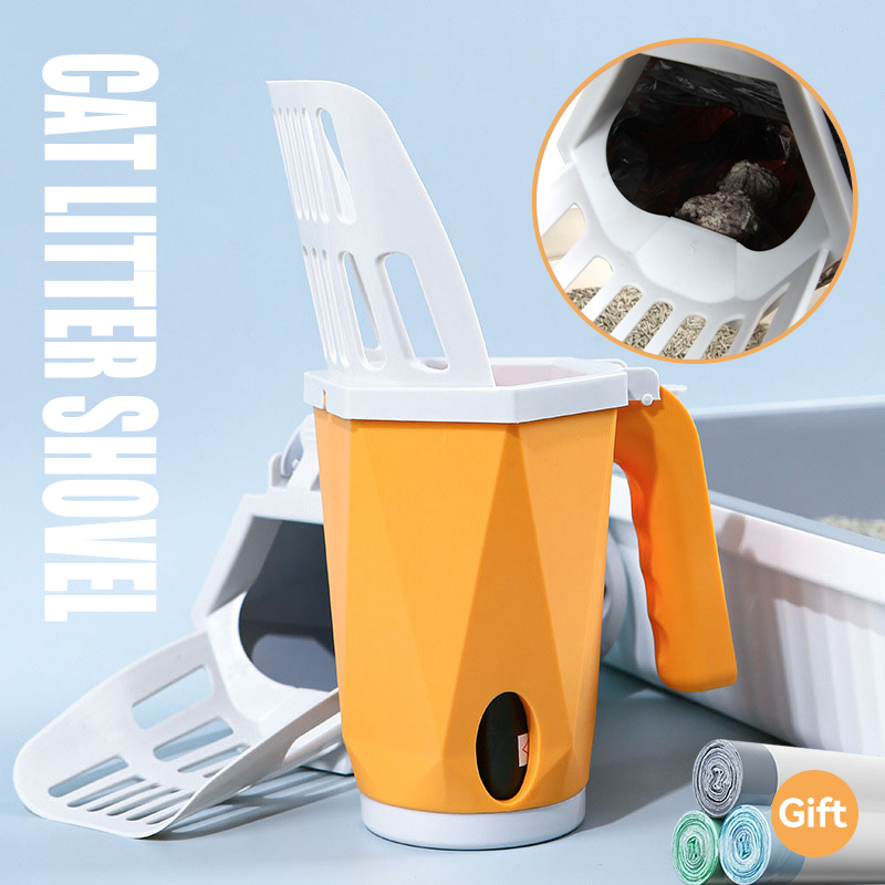 Cat Litter Shovel Self Cleaning Cats Litter Scooper Portable Cat Litter Box Kitten Toilet Cleaning Tool Pet Cat Supplies — image 1
