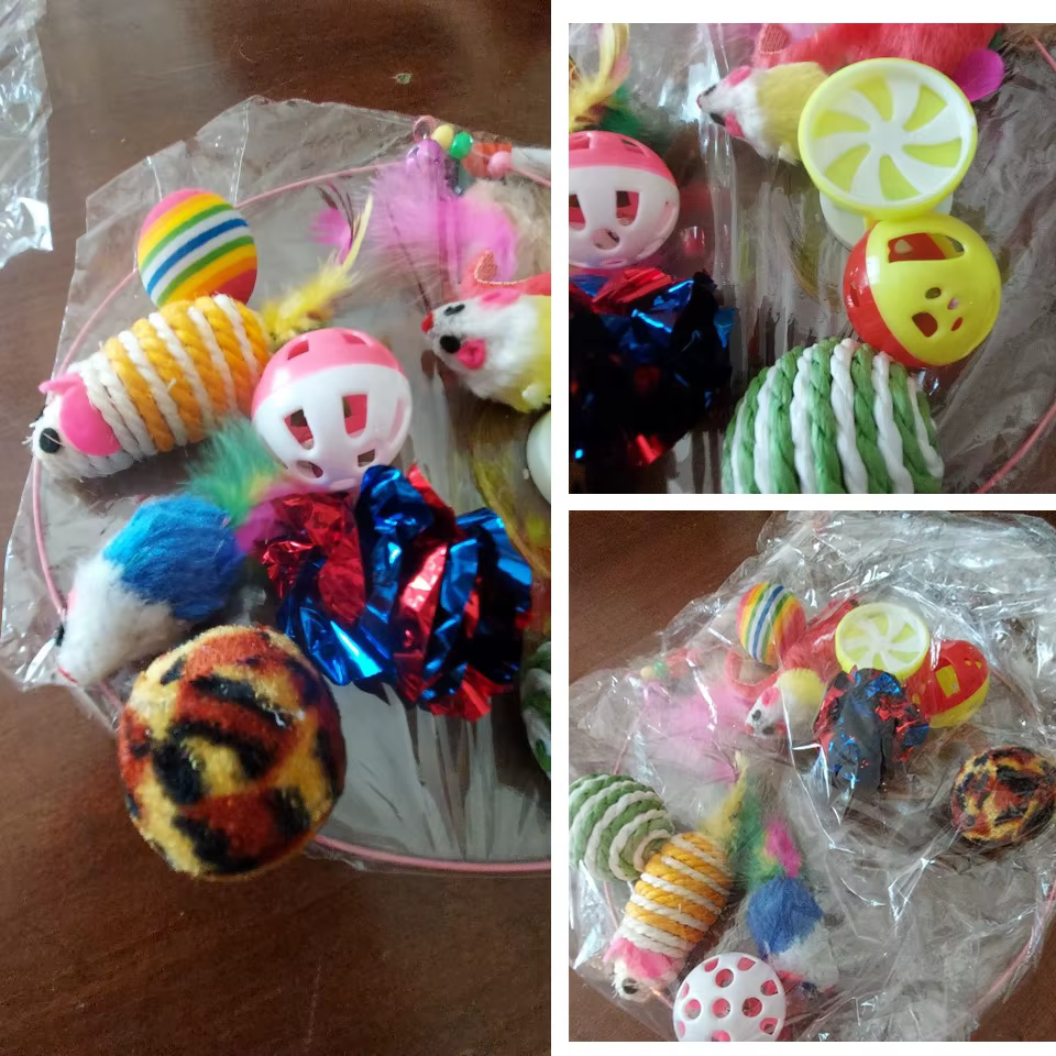 Set de 12-24 Piezas de Juguetes para Gatitos, Combinación Variada de Juguetes para Gatos, Varita Divertida, Ratón de Sisal, Cascabel, Pelota, Accesorios para Gatos — imagen 6