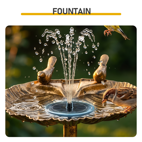 Antique Bronze Resin Bird Bath With Shell Edge & 1.4W Solar Fountain — image 11