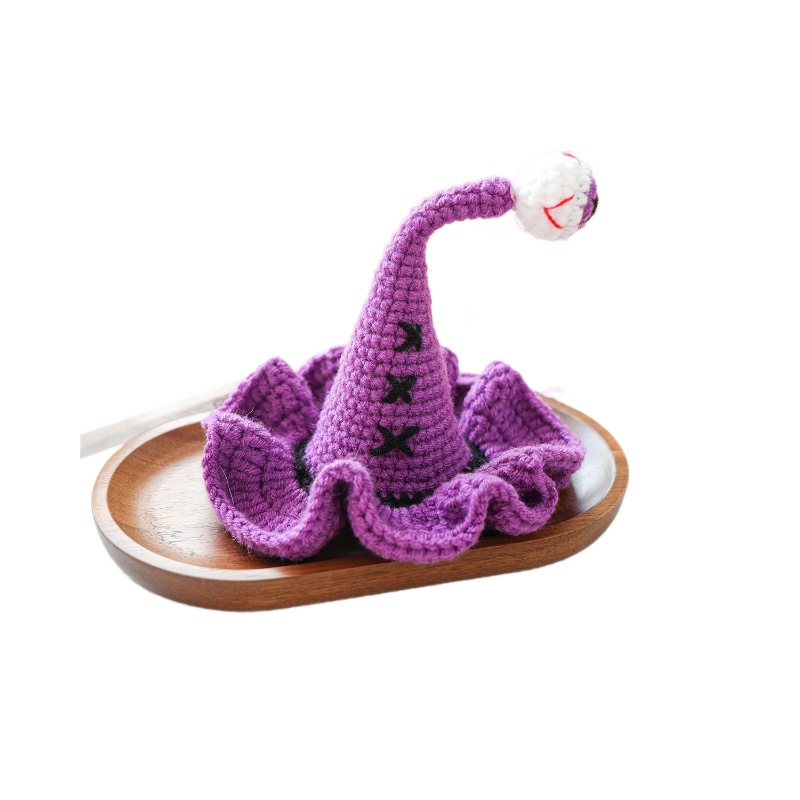 Pet Hat for Dogs and Cats, Halloween Funny Wizard Knitted Hat, Cute Festival Costume Accessory — image 6
