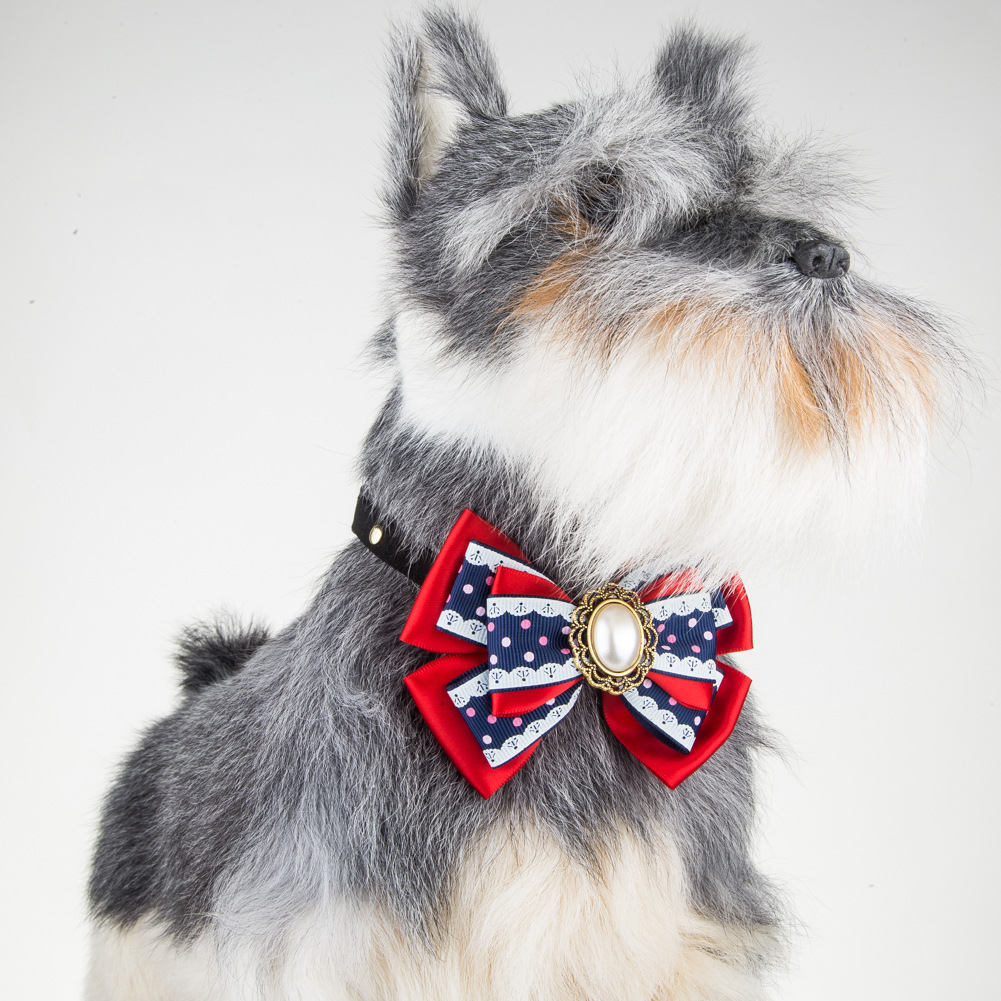 Correa de Cuello con Estampado de Diamante Punto en Seda para Perros y Gatos - Ajustable — imagen 2