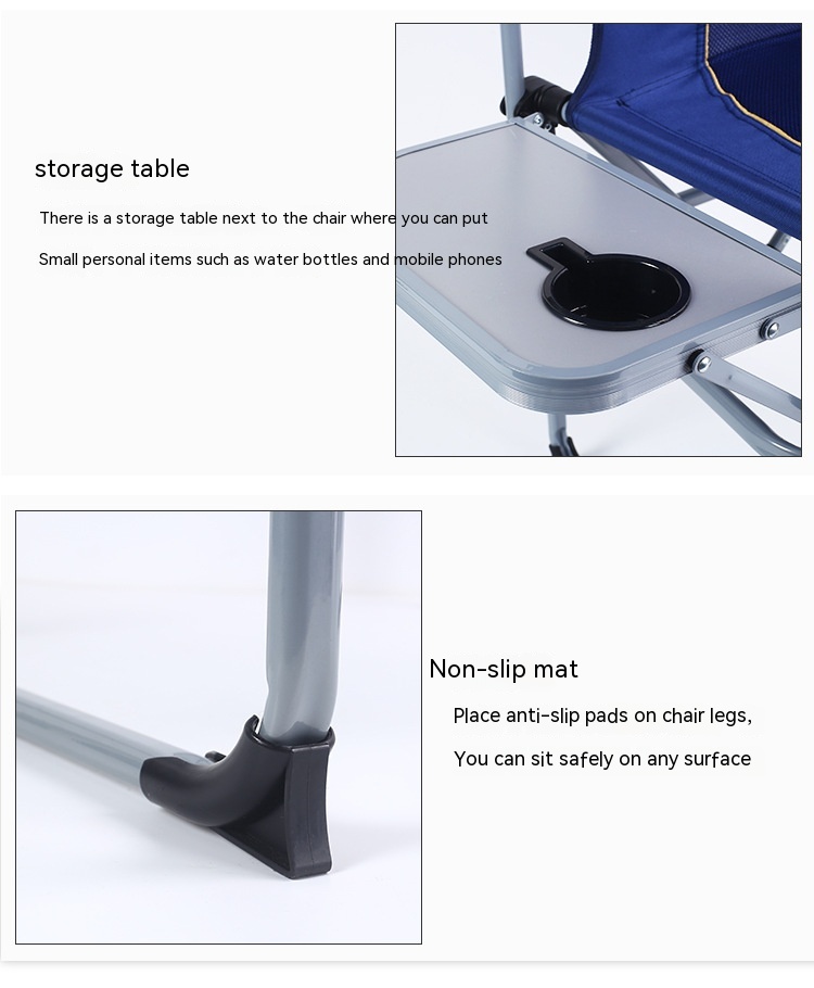 Silla de Camping, Pesca y Playa Reclinable Plegable — imagen 14