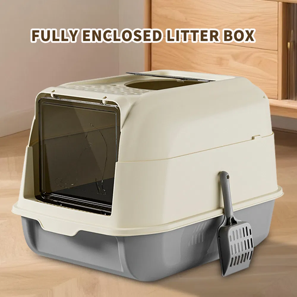 Caja de Arena para Gatos con Dos Puertas, Facilitando el Acceso y Reduciendo la Multitud en el Baño — imagen 4