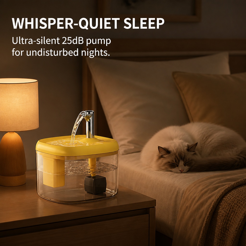 Pet Water Fountain, Automatic Circulating Cat Water Dispenser With Transparent Water Tank, Quiet Drinking Water Bowl For Cats And Small Dogs — image 4