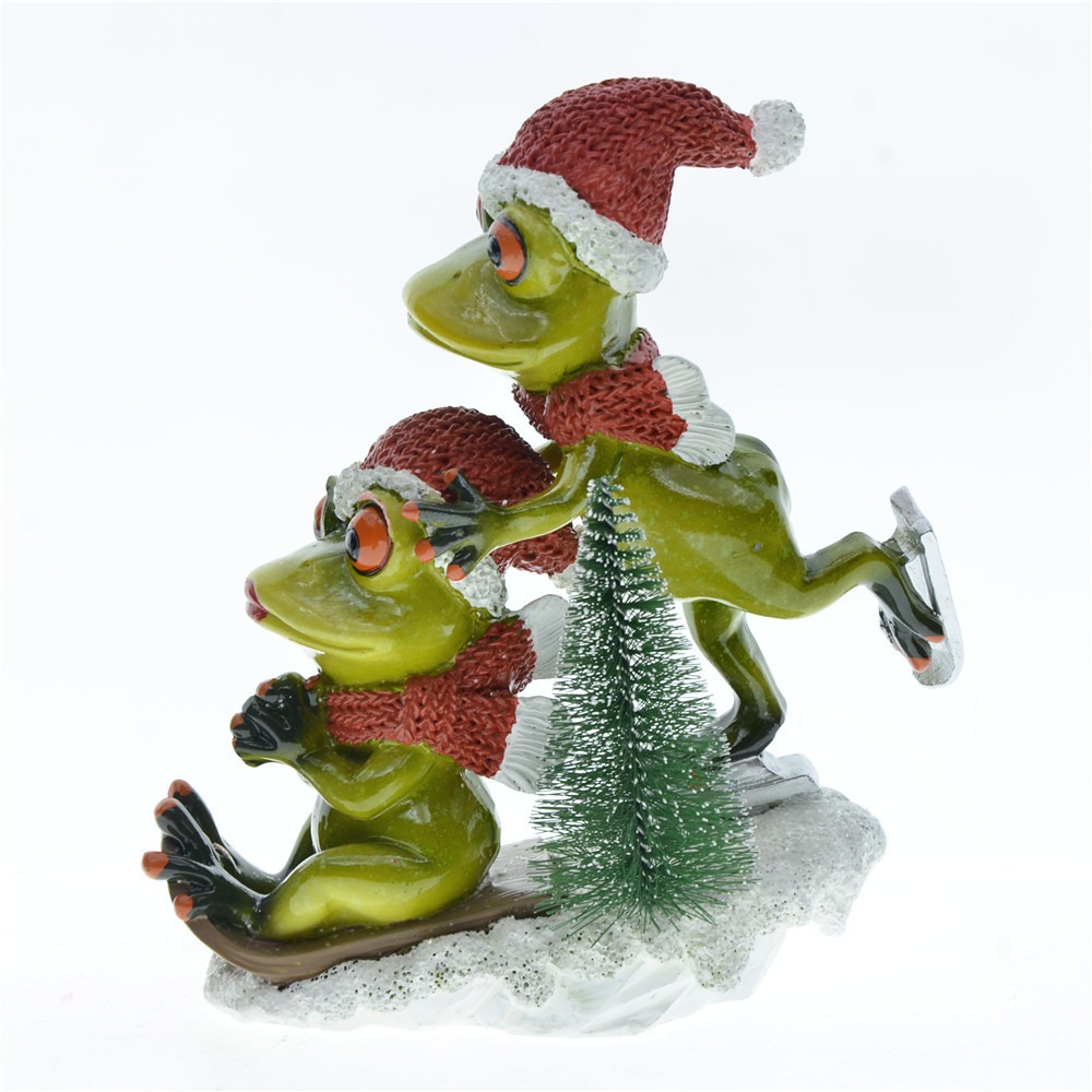 Garden Home Decoration Couple Frog Resin Craft Decoration — imagen 5