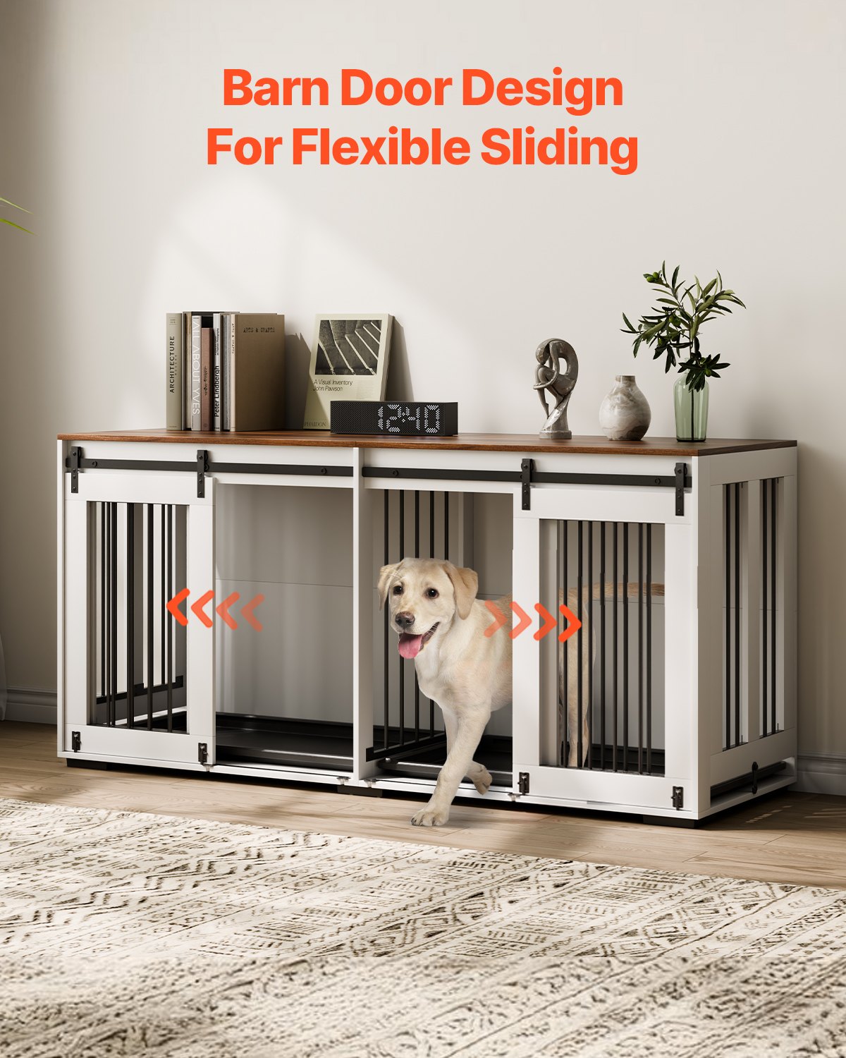 Mueble para Perro 72 Pulgadas - Caja de Madera Interior con Plataforma y Resistente — imagen 5
