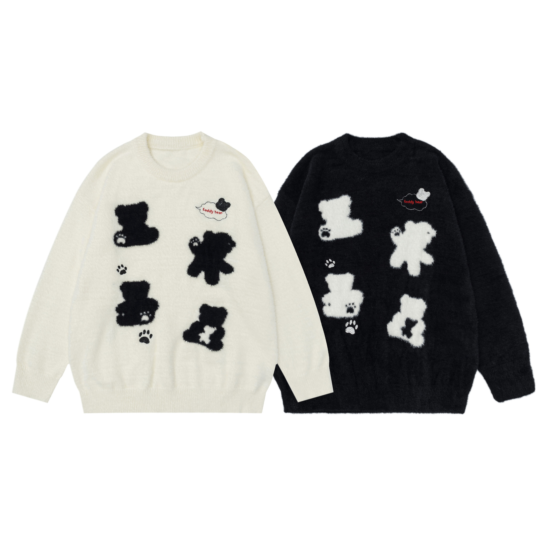 Colorful teddy bear jacquard sweater — imagen 6