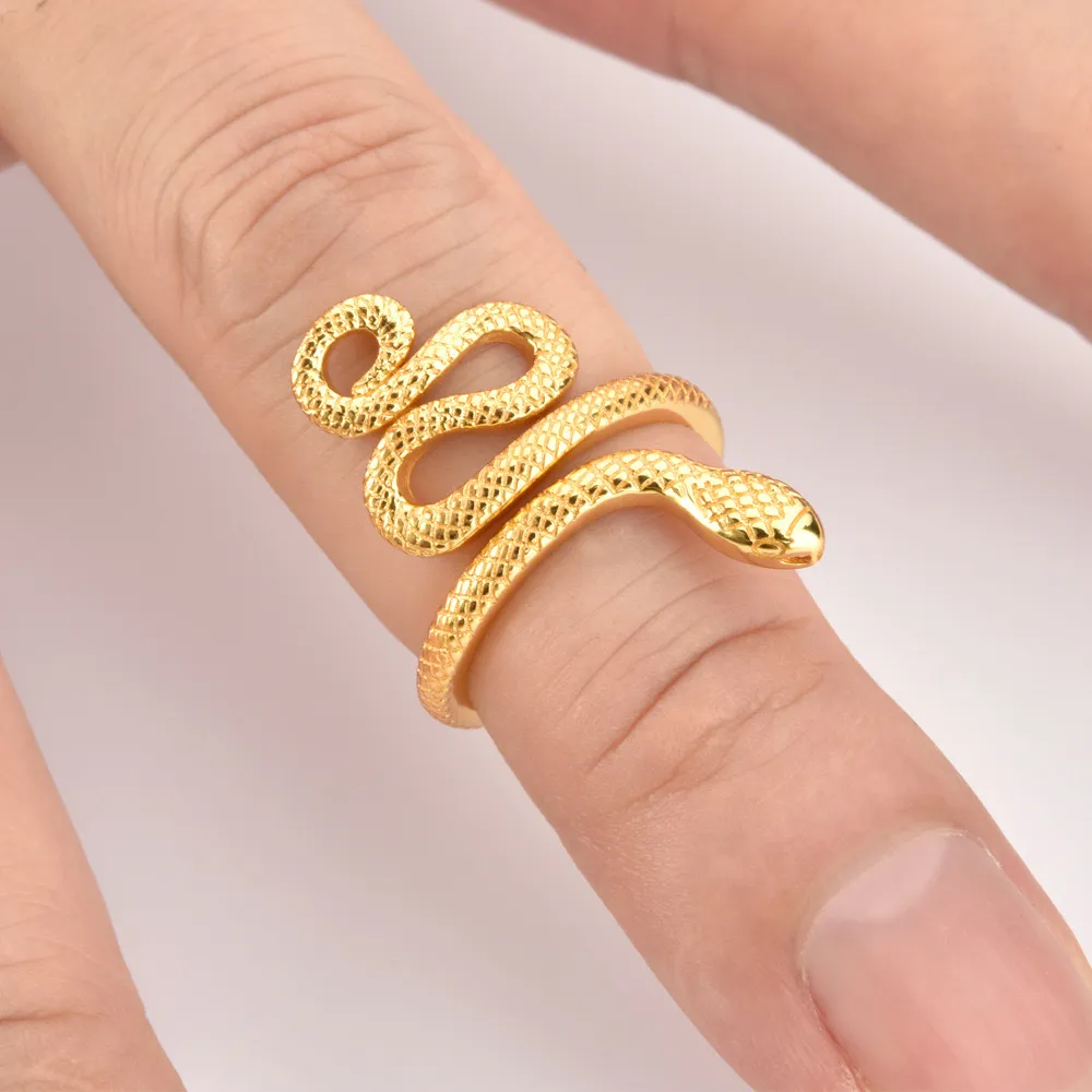 Anillo de Plata de Ley 925 con Forma de Serpiente — imagen 1