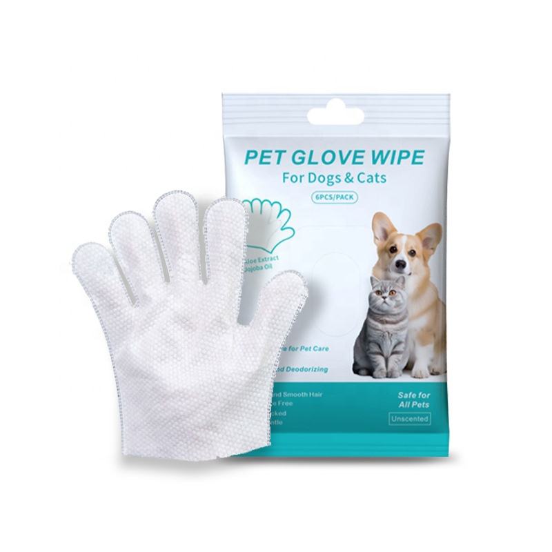 Limpieza de oídos para mascotas - toallitas de limpieza de orejas y guantes de dedo — imagen 2