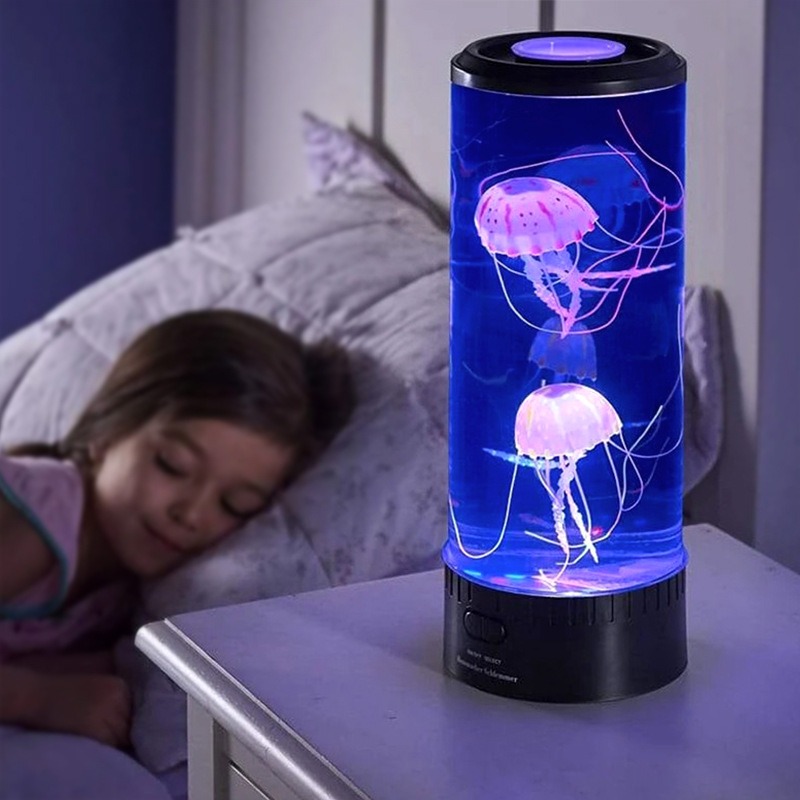 Jellyfish Water Tank Aquarium LED Lamp Color Changing Bedside for Home Bedroom Decoration Kids Gifts — image 3