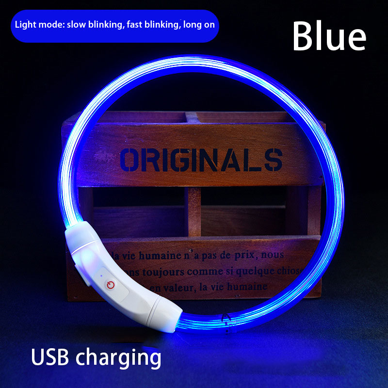 Collar Luminoso para Mascotas Collar de Mascota Carga USB DIY Collar de Perro Luminoso Collar de Cuello Seguro para Caminar con Perros — imagen 11