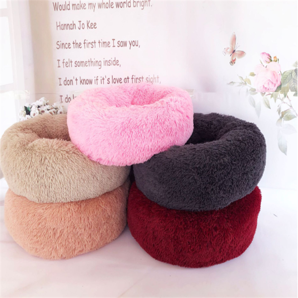 Almohada Redonda de Pelo Largo para Gatos con Funda Antideslizante — imagen 23
