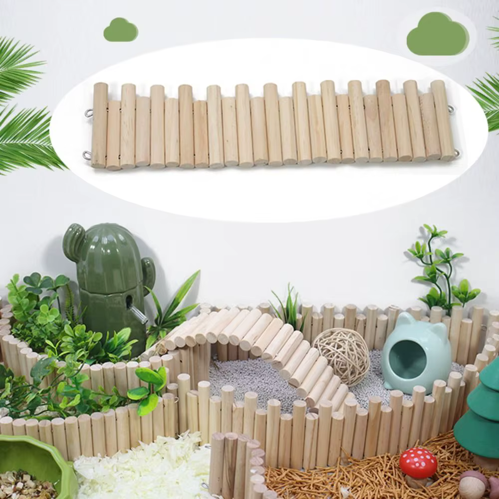 Escalera Flexible para Trepar de Hámster, de Madera, Multifuncional, Juguete para Hábitat de Hámster, Decoración de Jaula, Fácil de Instalar — imagen 5