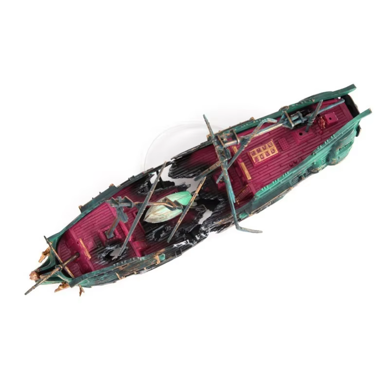 Barco Decorativo de Acuario Grande con Efecto de Movimiento — imagen 3