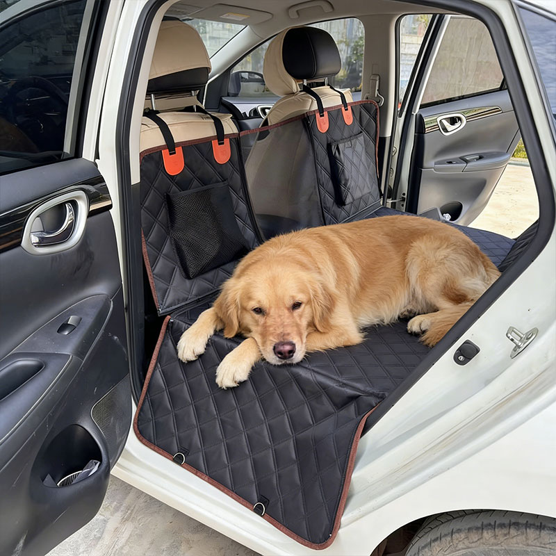 Dog Car Hammock Seat Cover, Waterproof 600D Oxford Fabric Pet Seat Protector for Back Seat, Scratch Proof & Anti-Slip — image 3