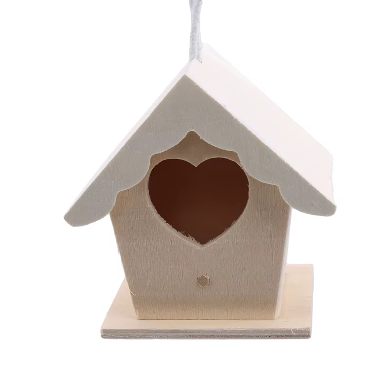 Caja de Pájaros para Jardín de Madera - Casa de Ave para Exterior con Cuerda de Colgar — imagen 3