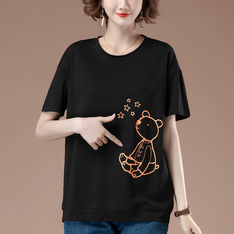 Loose teddy bear short sleeved top — image 4