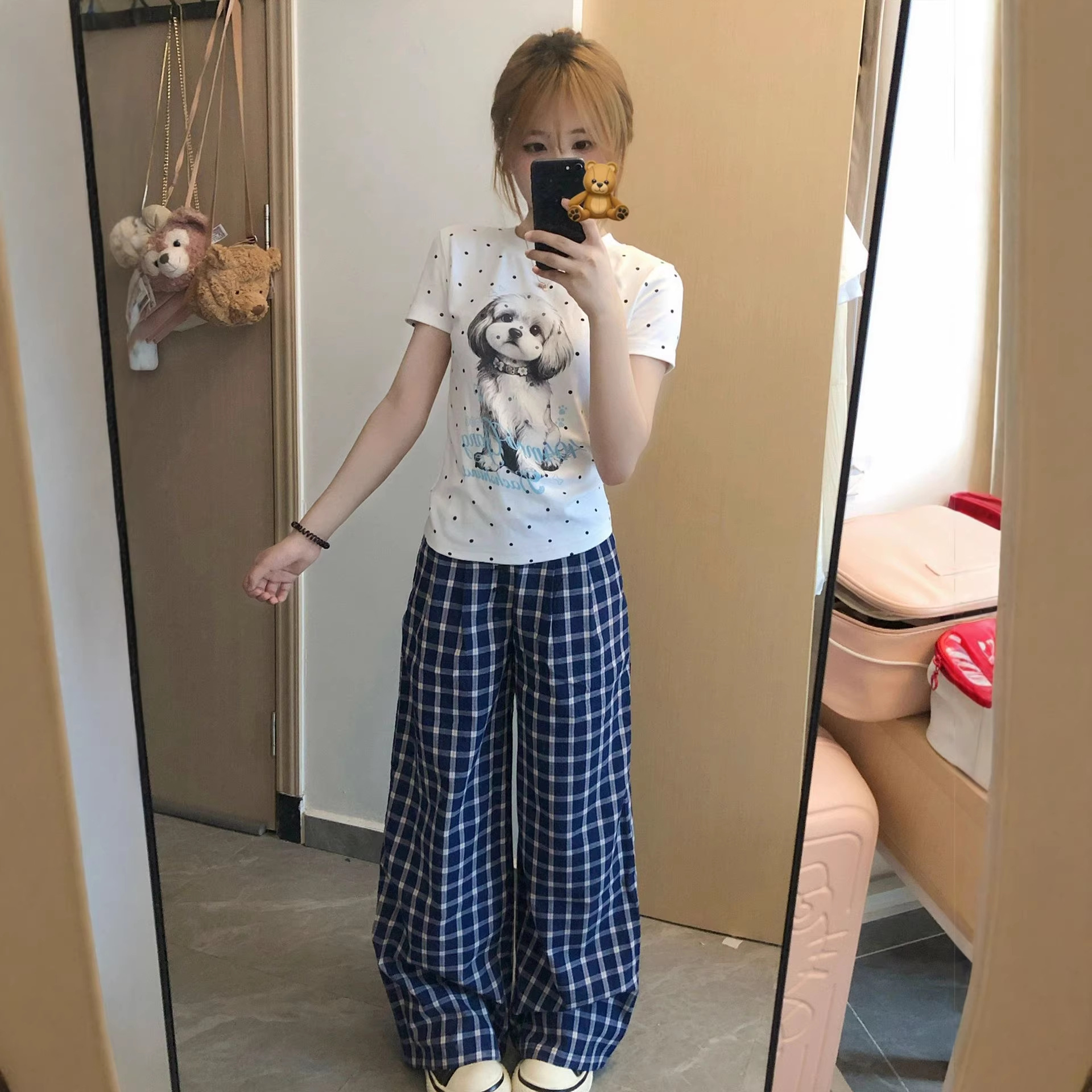 Dog Print Cotton Short Sleeve T-Shirt for Women — image 4