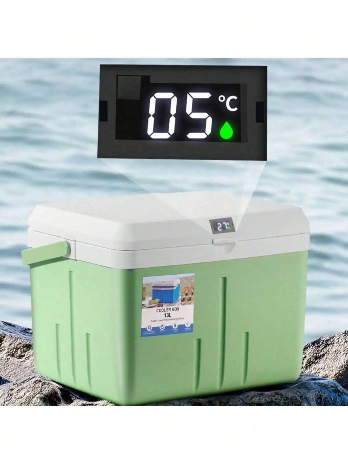 8L/13L Camping Cooler - Hard Ice Retention Cooler Lunch Box - Portable Small Insulated Cooler, Outdoor, Camping, Leisure