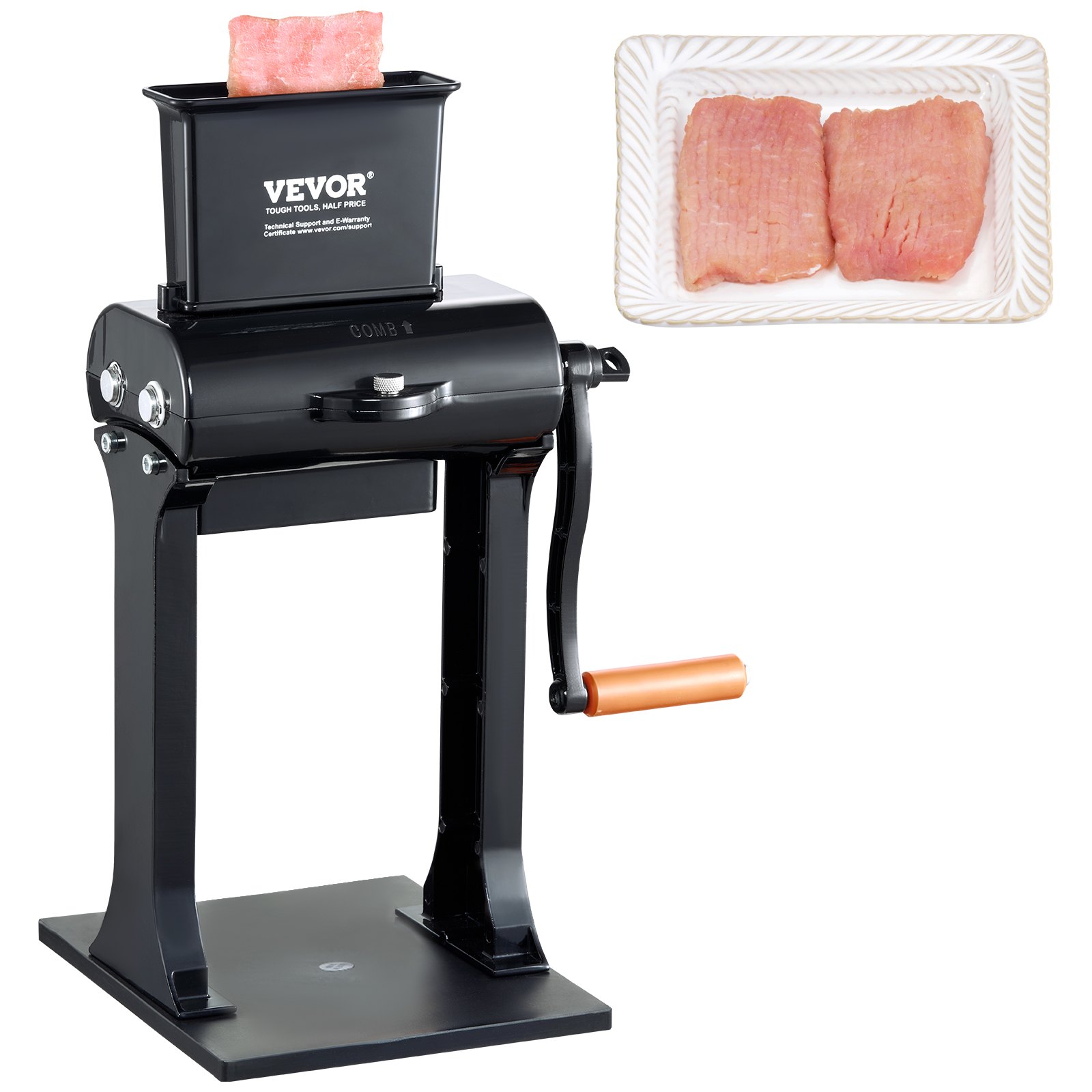 Tenderizador de Carne Comercial, Acero Inoxidable Pesado para Tenderizar Carne con Mano, Operación Manual Rápida y Fácil para Cocina, Puerto de Alimentación 1.75 m para Carne de Ternera, Pavo, Pollo, Cerdo, Bistec y Pescado — imagen 1