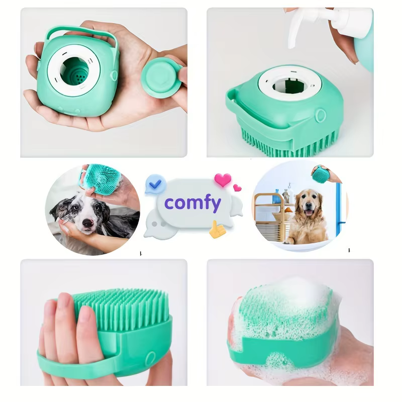 8 Pcs Pet Grooming Set, Hair Removal Comb For Dog, Flea Comb, Dog Shampoo Brush, Pet Nail Clippers, Dog Toothbrush Set — image 3
