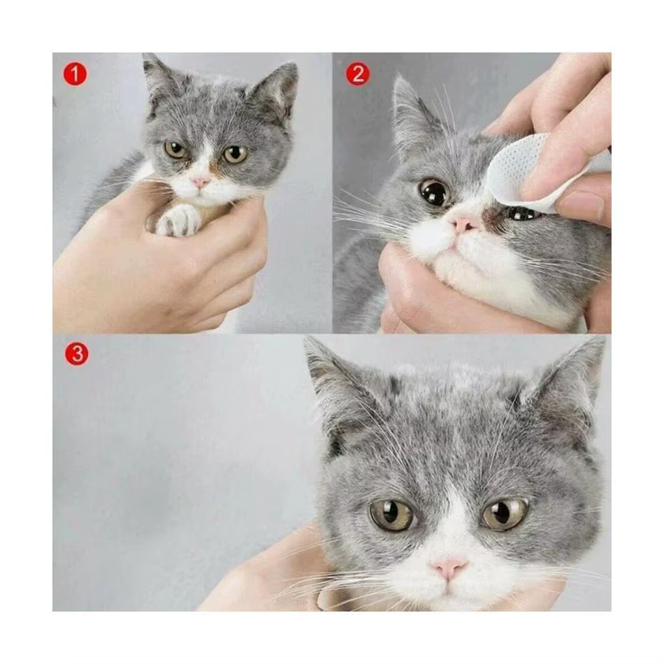 130 piezas/conjunto de toallitas suaves sin espuma para eliminar manchas de lágrimas, toallas de aseo para perros y gatos, toallitas de limpieza, toallitas para ojos de mascotas — imagen 4