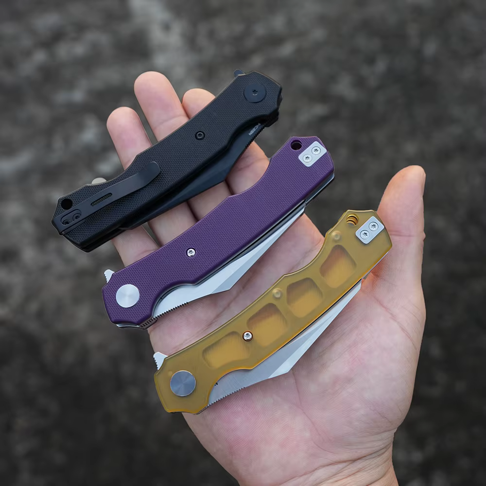 Shooziz-HAN308, Pikal Pocket EDC Knife for Men, Hawkbill Folding Knife & Ultem/G10 Handle，3.15"14C28N Steel Flipper Blade — image 5