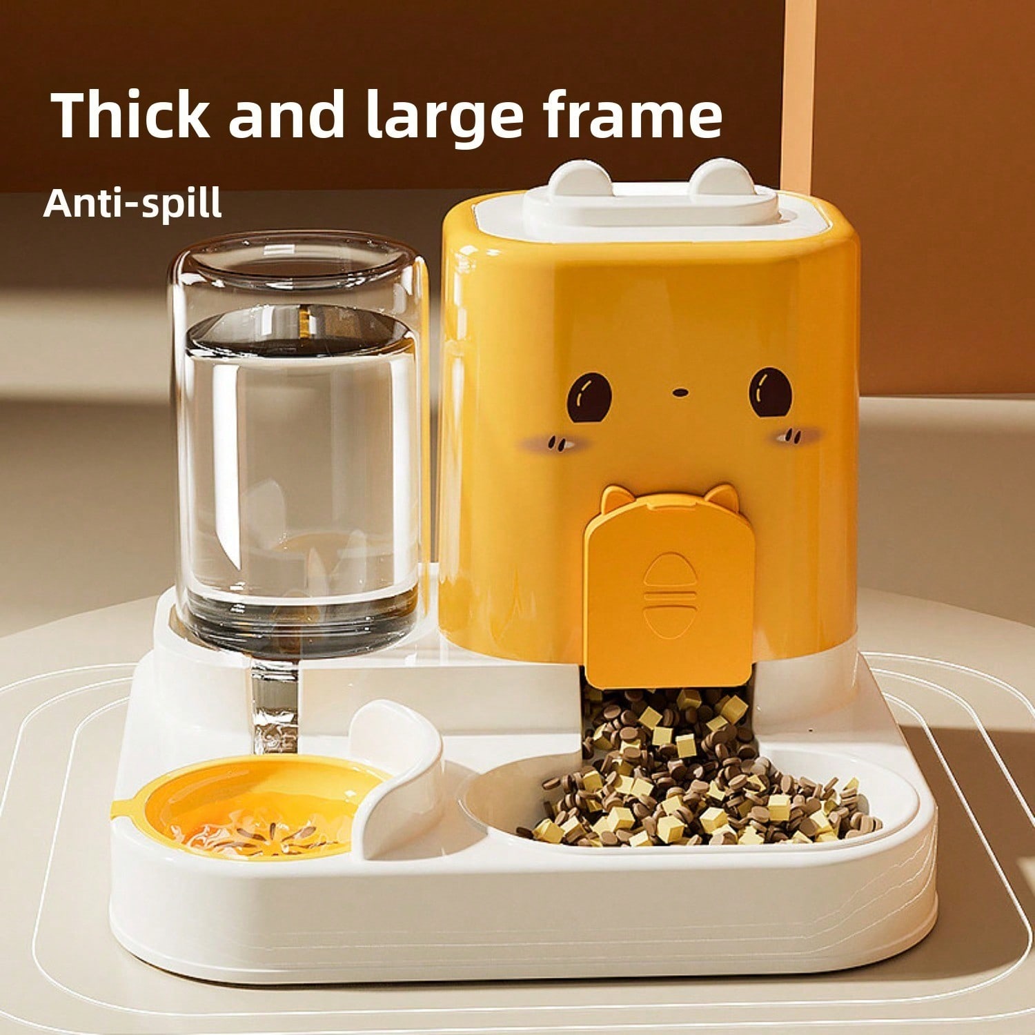 Comedero y Dispensador de Agua Automático 2 en 1 para Mascotas, Gran Capacidad Comedero de 2300ML y Bowl de Agua de 1000ML, Relleno por Gravedad, Antiderrame, Bowl Estable de Comida y Agua para Gatos y Perros, Disponible en Amarillo, Rosa y Verde — imagen 9