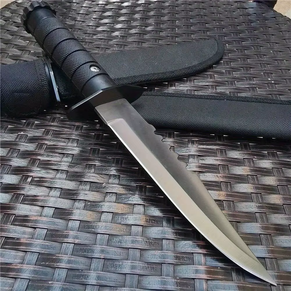 Outdoor Tactical Survival Knife - High Hardness Stainless Steel Fixed Blade with Sheath, Ergonomic Non-Slip Handle for Camping — image 5
