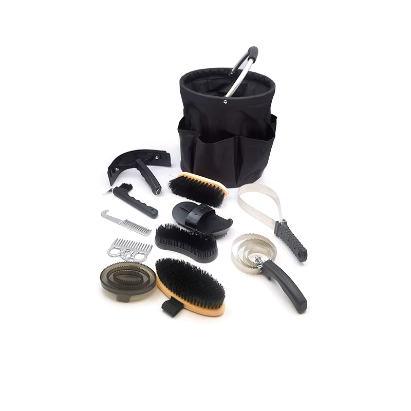 Horse Grooming Kit 12‑Pcs Horse Care Cleaning Tools Set with Foldable Storage Bucket for Horse Care — image 3