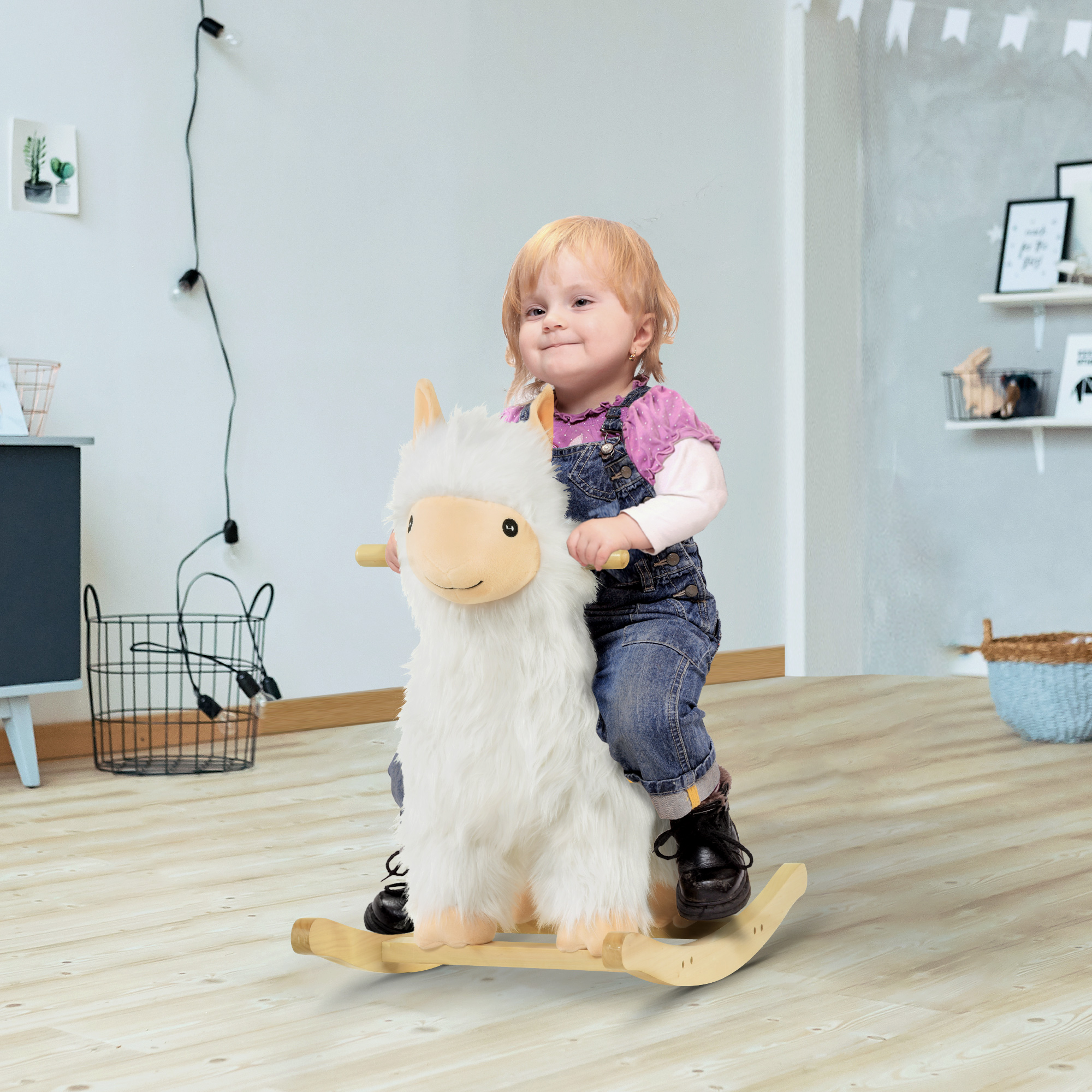 Caballo de Roca para Niños en Estilo Llama de Plush Suave para Crianzas de 3+ Años — imagen 8