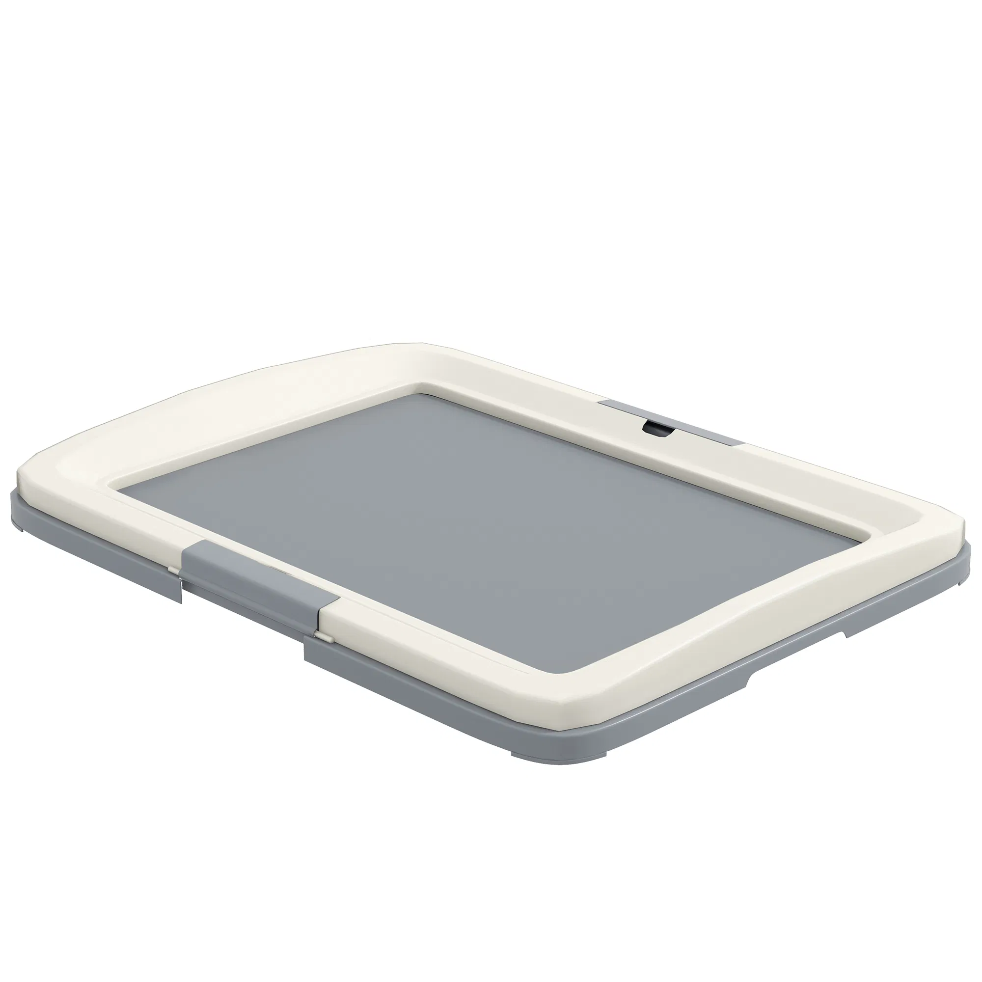 25" x 19" Pee Pad Holder, Dog Potty Tray for Indoor Outdoor, Easy to Clean Dog Training Toilet Pee Pad Tray, Grey — image 1