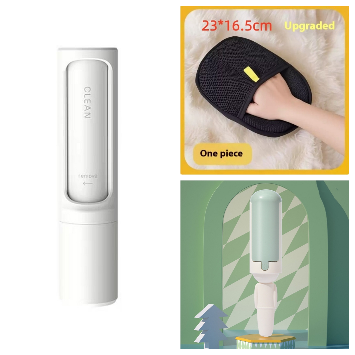 2-1 Reusable Pet Hair Remover Brush Lint Roller Portable Effective Self Cleaning Tool for Cat Dog Fur Hair Dust Removal Brush — image 22