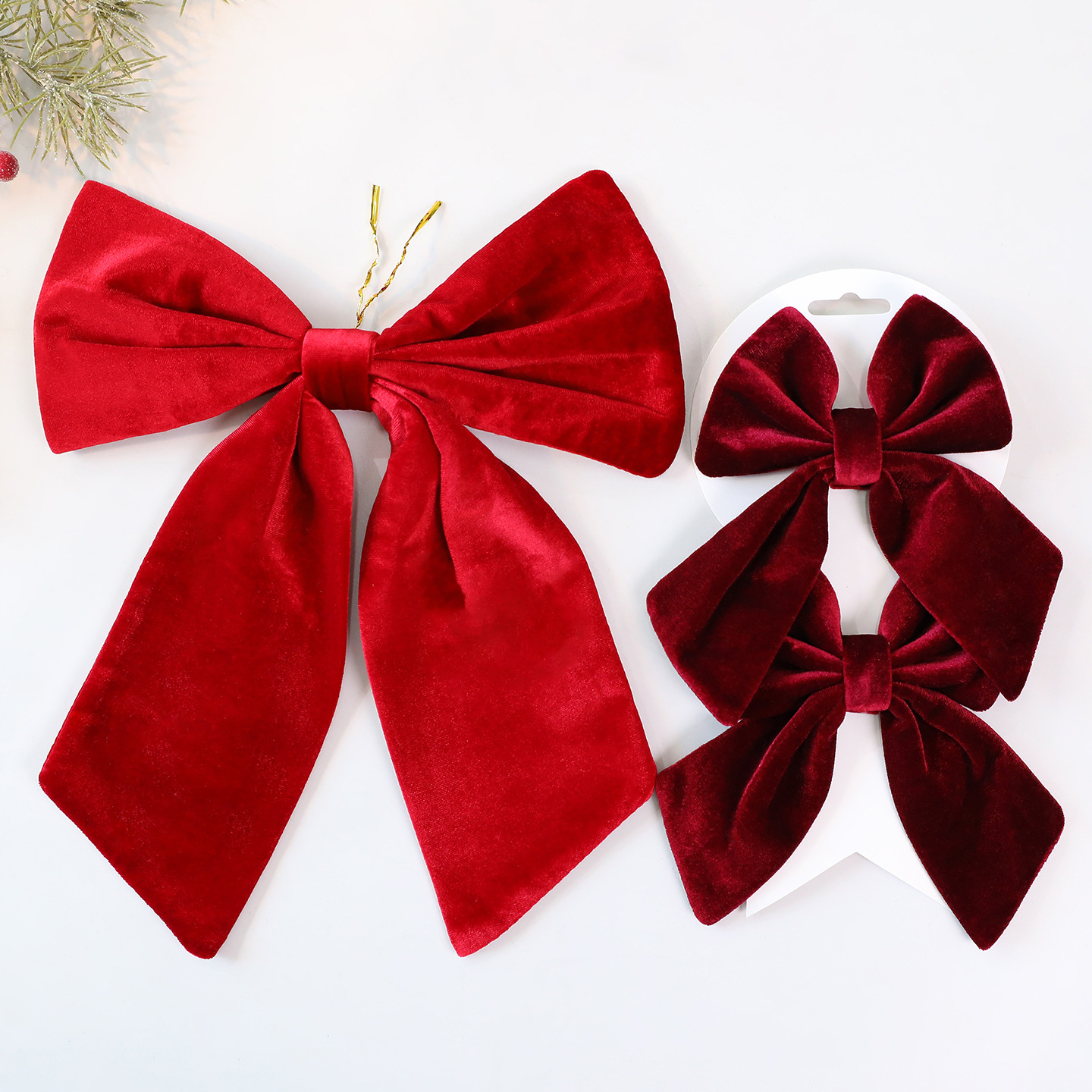 Saint Yuan New Velvet 3D Butterfly Large Christmas Decoration Tree Ornament Window Display Decor — image 4