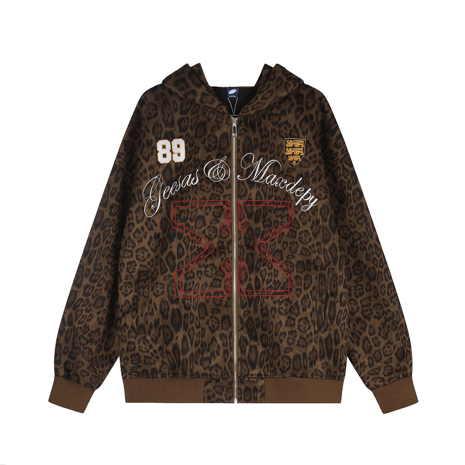 Full printed leopard print digital hoodie — image 2