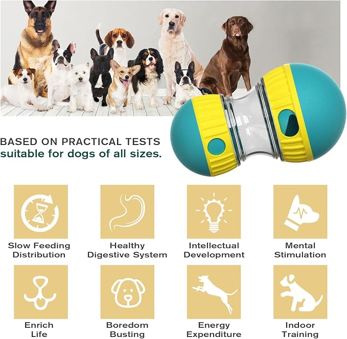 Adjustable Dog Puzzle Toy Treat Dispensing Ball, Tough Slow Feeder And Interactive Training Enrichment Toy — image 6