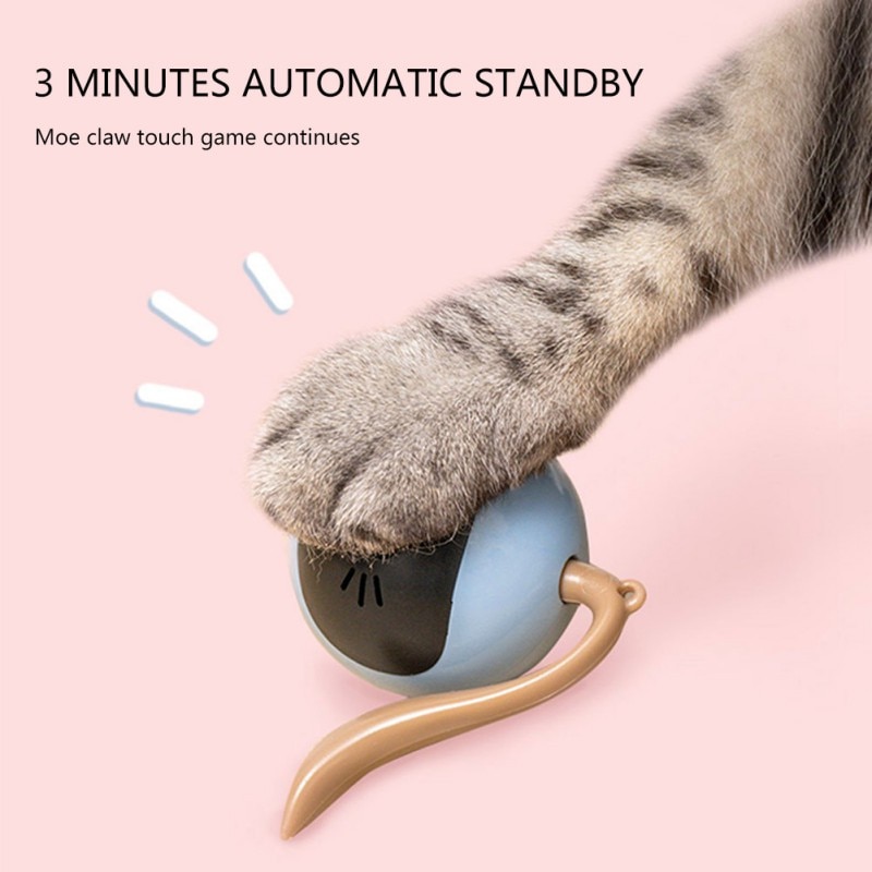 1000mAh Smart Cat Toy USB Electric Jumping Ball Self Rotating Toys Rolling Jumping Ball For Cat Dog Kids — image 6
