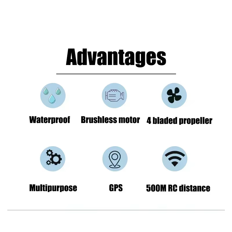 12V GPS Rc Bait Boat 500M Intelligent Cruise Control One Click Return High Speed Night Fishing Pulling Net Towing Hook Carp Boat — image 6
