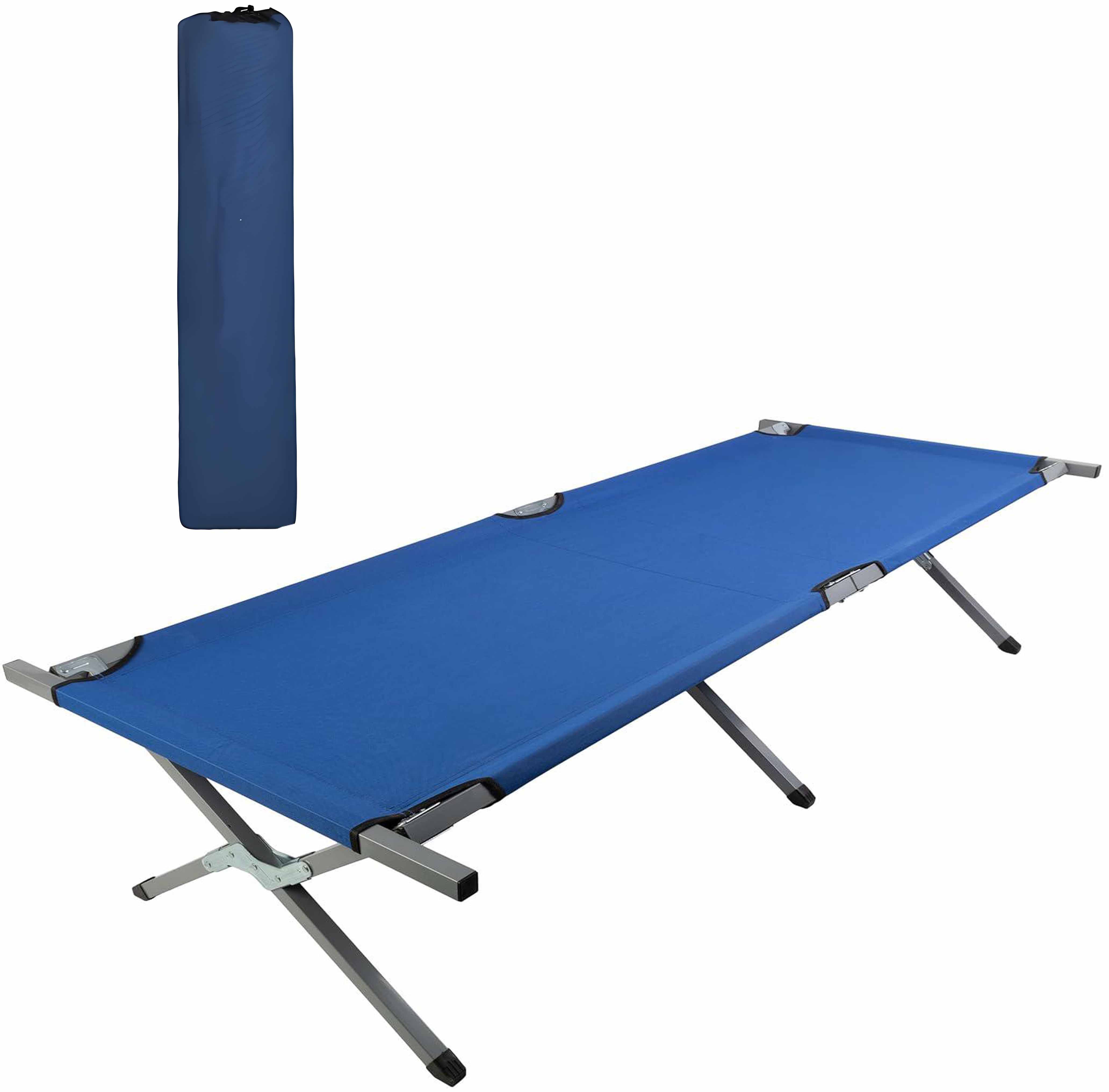 Cama de Marcha para Camping Al Aire Libre, Cama Portátil Ligera, Colchón de Camping Portátil con Bolsa Portátil Azul para Adultos — imagen 1