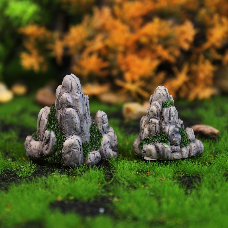 Simulated miniature rockery decoration resin micro landscape — image 3