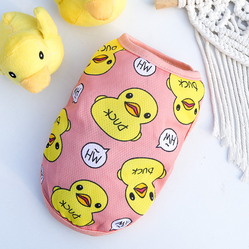 Ropa de Verano para Perros y Gatos - Vestido de Pato Amarillo con Malla Grande Tamaño — imagen 6