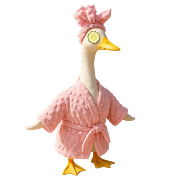 Porch Goose Costume Holiday Robe Outdoor Funny Goose Decoration Costume Prop Set — image 1