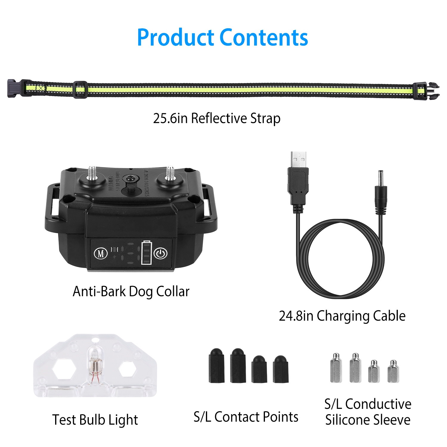 Collar de Silbido para Perros Rechargeable Impermeable Silbido Vibración Estímulo Estático Parada Automática de Ladridos Identificación Inteligente con 6 Modos de Intensidad Doble — imagen 9