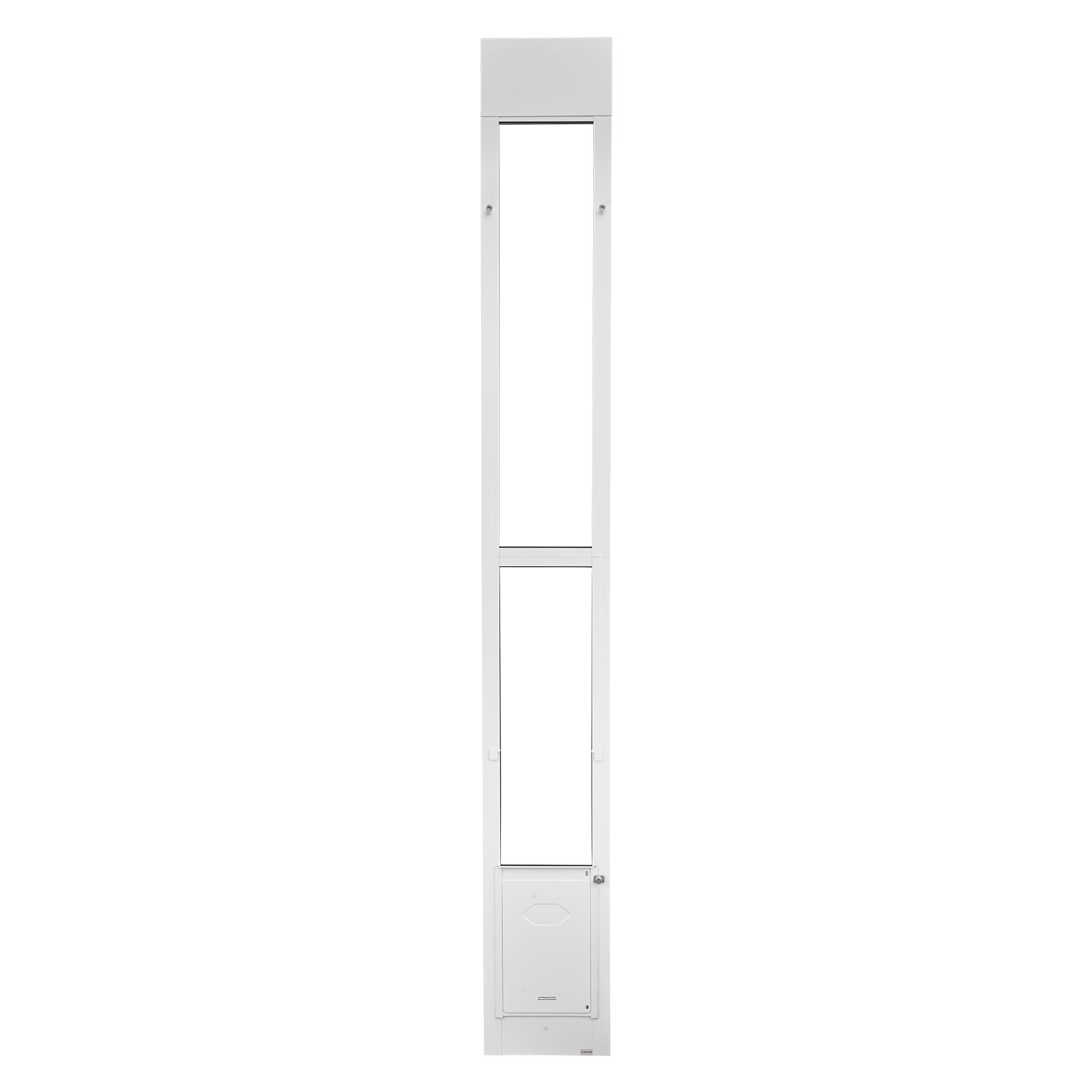Dog Door For Sliding Glass Door, 91 To 96 In Adjustable Height, Aluminum Alloy Frame With Metal Rotating Hinges, Lock Design, 8 1/4 X 12 1/4 In Flap, Sliding Glass Pet Door For Renters — imagen 1