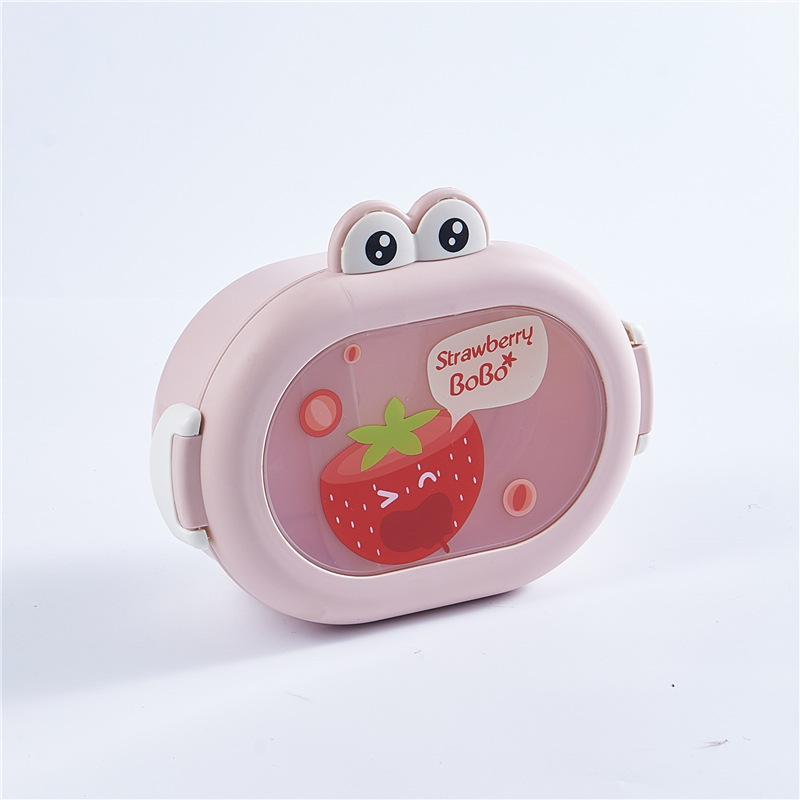 Cute little frog portable microwaveable lunch box with compartments fruit box lunch box — imagen 6