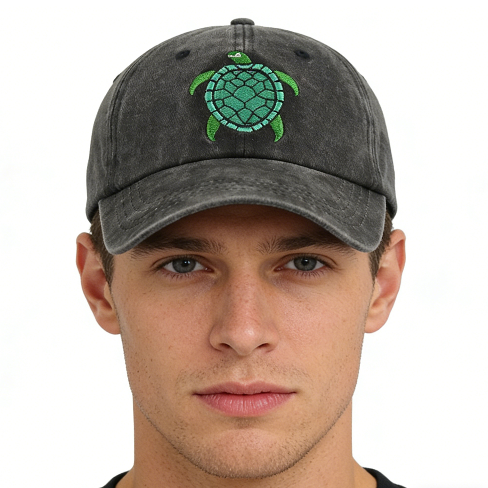 Sombrero de Tortuga Marina para Mujeres y Hombres, Chistoso y Ajustable con Bordado de Animales Silvestres — imagen 3