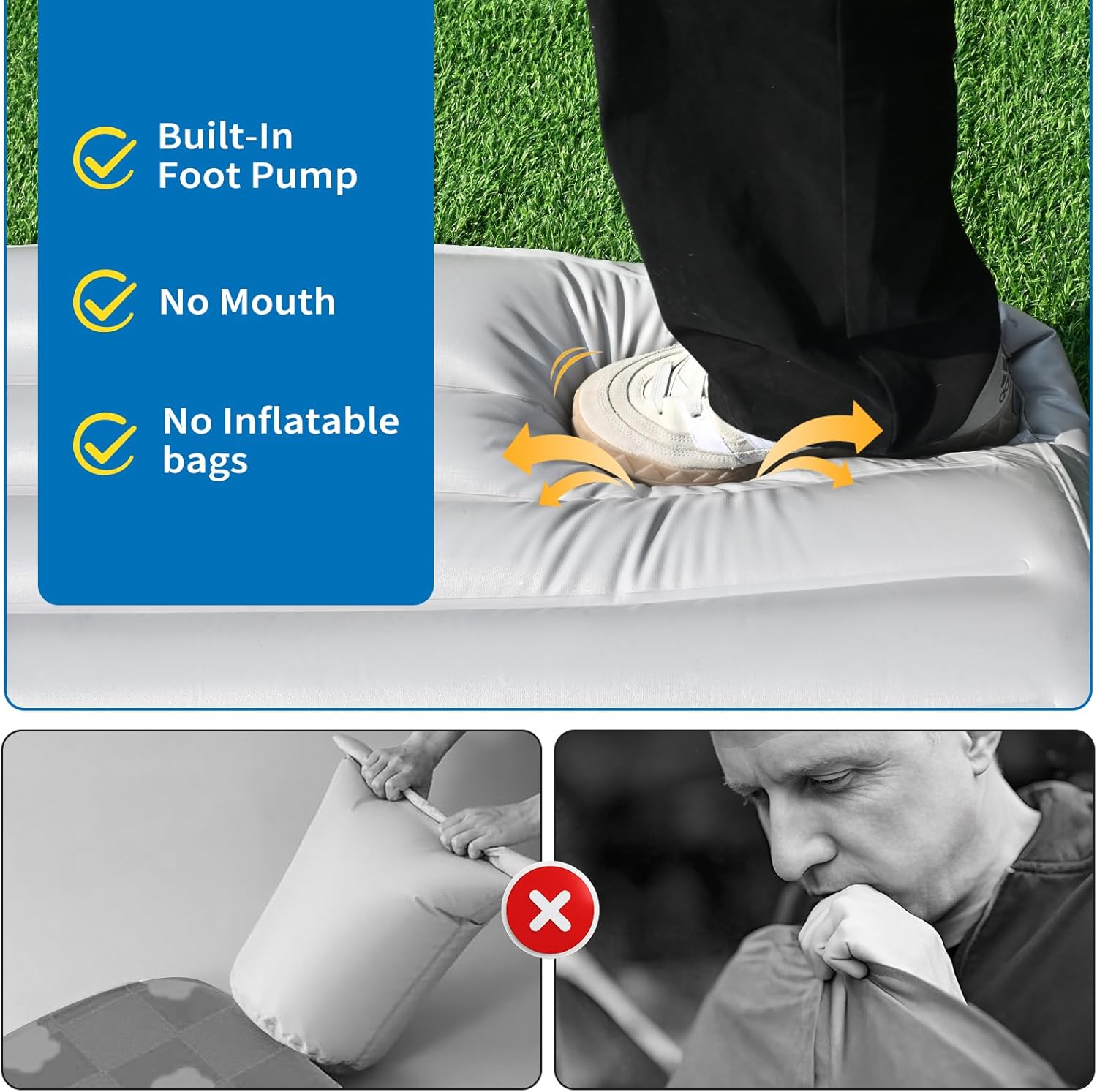Colchón de Perro Inflatable Removible y Lavable para Exterior, Impermeable y Antideslizante para Máxima Comodidad en Verano — imagen 7