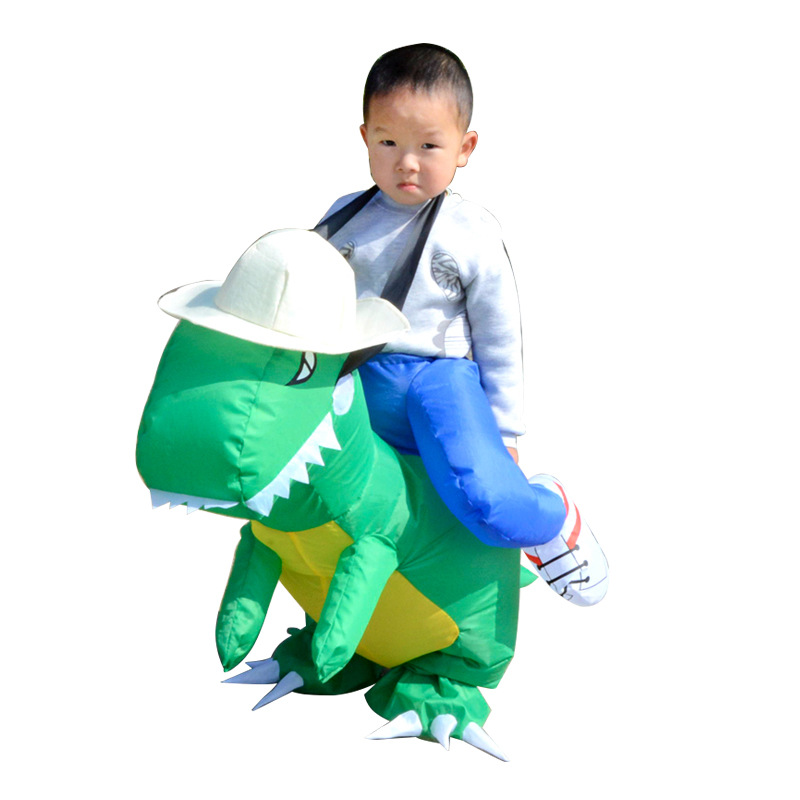 Ropa Inflable de T-Rex para Niños con Dinosauro 3D, Color Rojo, Para Adultos que Montan — imagen 5