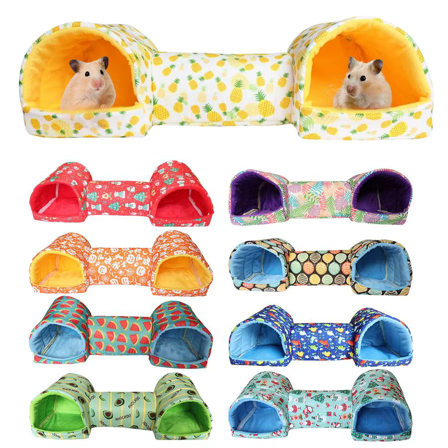 Hamster Rodents Hideaway Toy Gerbil Bed Hideouts Pet Tunnel Cave for Ferrets Hamster Guinea Pigs Sleeping Hideaway Tube F5K3 — image 3