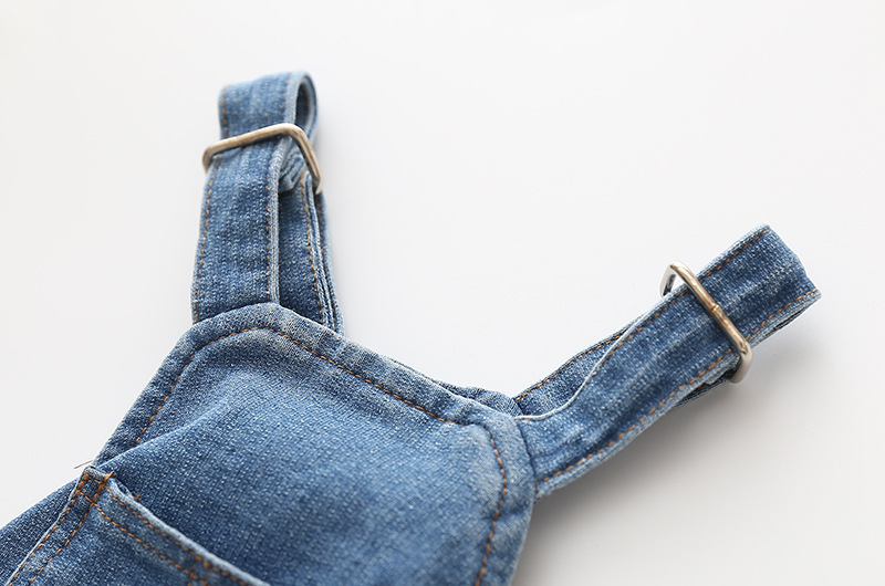 Jeans de Denim Cómodos y Elásticos para Mascotas - Overoles Complejos — imagen 4